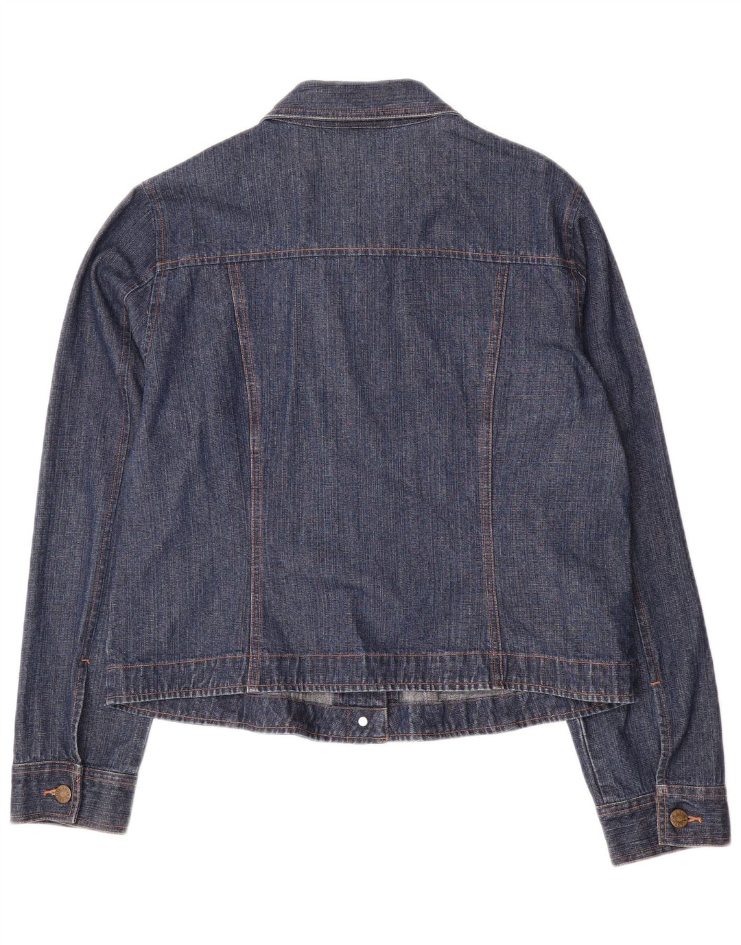 Jaqueta jeans feminina Laura Ashley Reino Unido 16 grande algodão azul