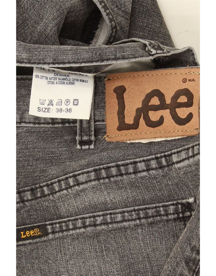 Lee Mens Bootcut Jeans W38 L36 Algodão Cinza