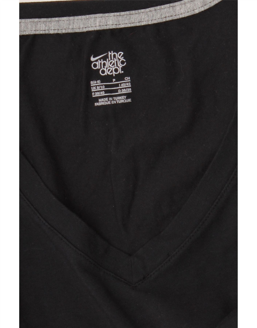 Top feminino Nike manga comprida UK 8/10 pequeno preto