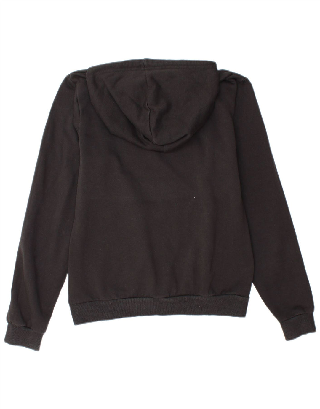 Puma feminino gráfico moletom com capuz UK 12 médio algodão preto