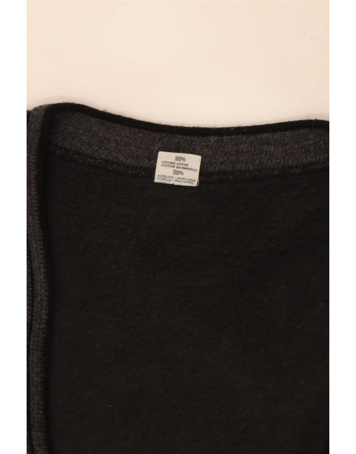Suéter Cardigan Masculino Vintage XL Algodão Cinza