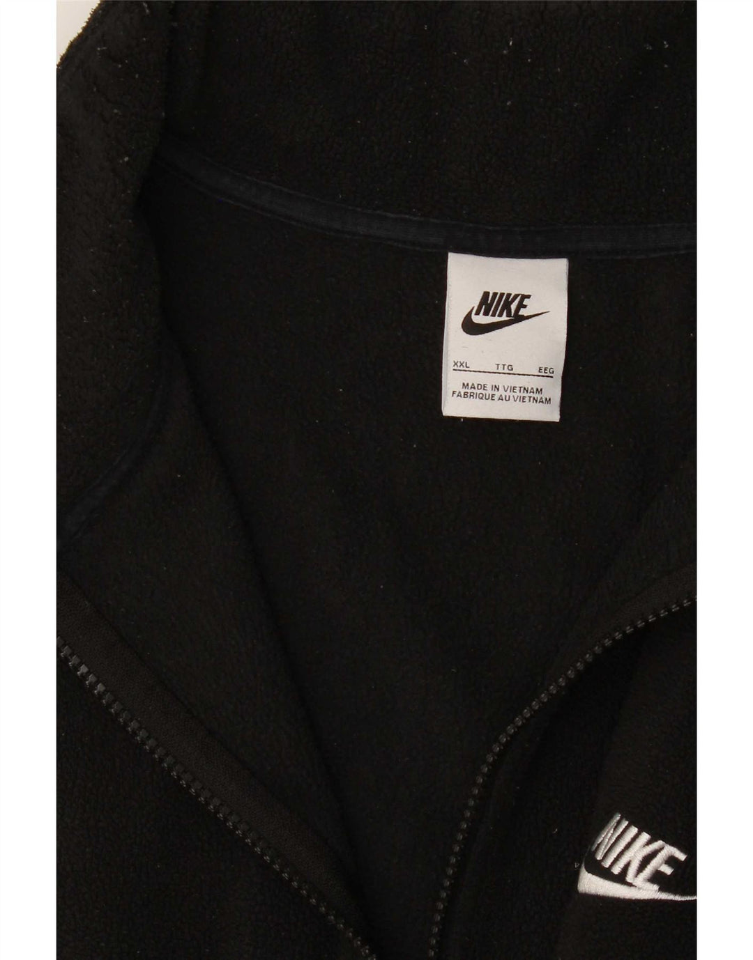 Jumper de lã Nike masculino com zíper e gola 2XL preto