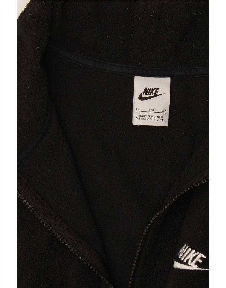 Jumper de lã Nike masculino com zíper e gola 2XL preto