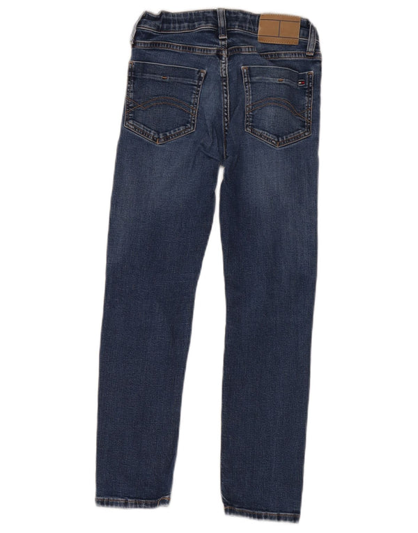 TOMMY HILFIGER Meninos jeans skinny desgastados 7-8 anos algodão azul
