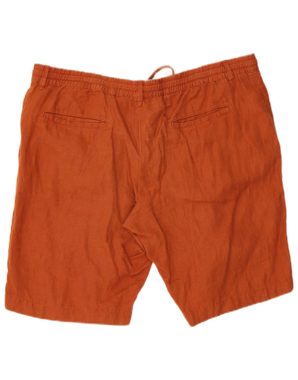 Benetton Mens Chino Shorts IT 56 3XL W44 Linho Marrom