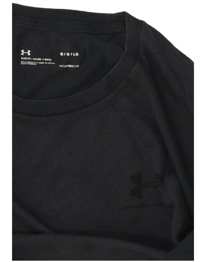 Camiseta masculina Under ARMOUR Heat Gear grande cinza
