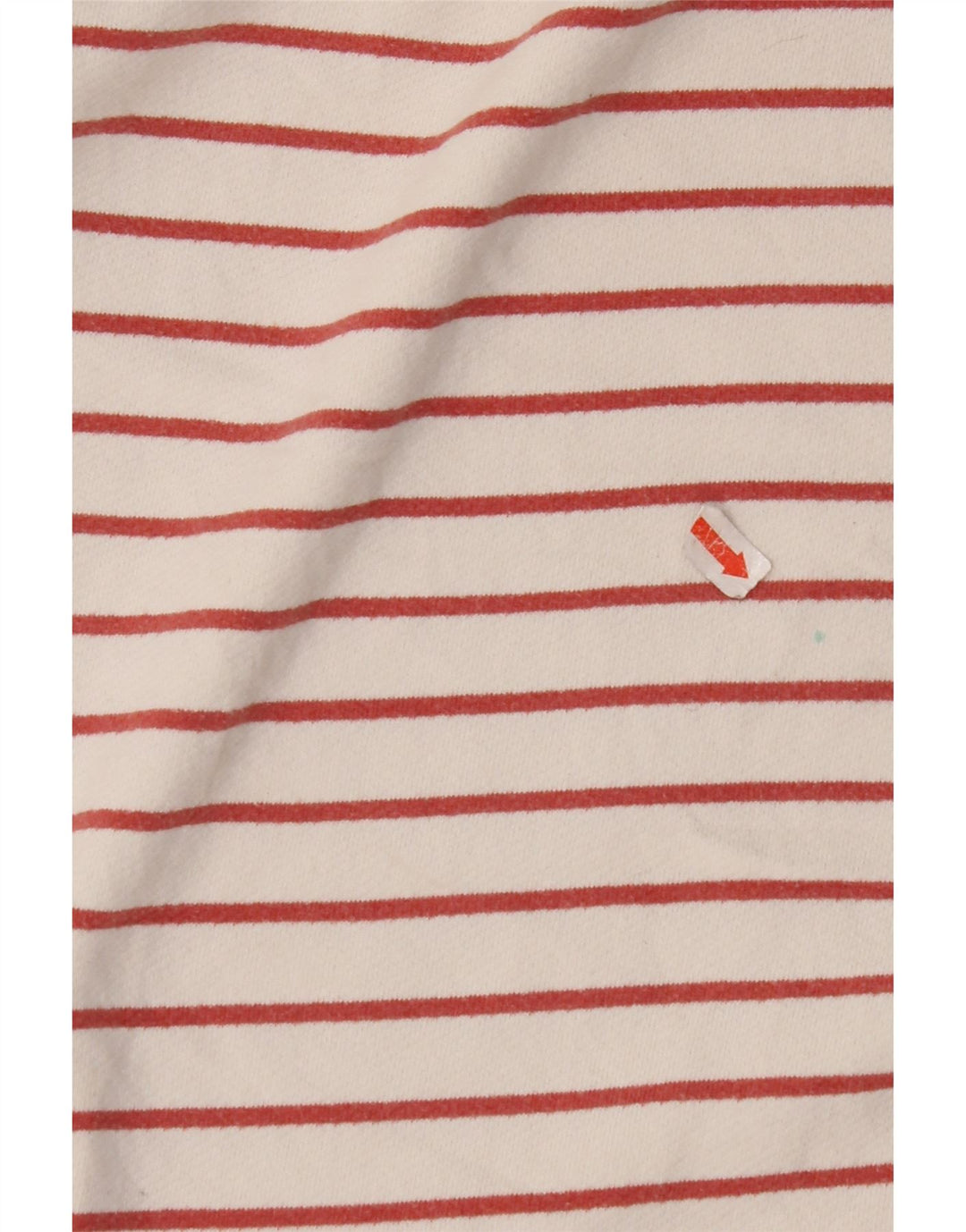 FAT FACE Top feminino de manga comprida Reino Unido 8 pequeno algodão listrado branco