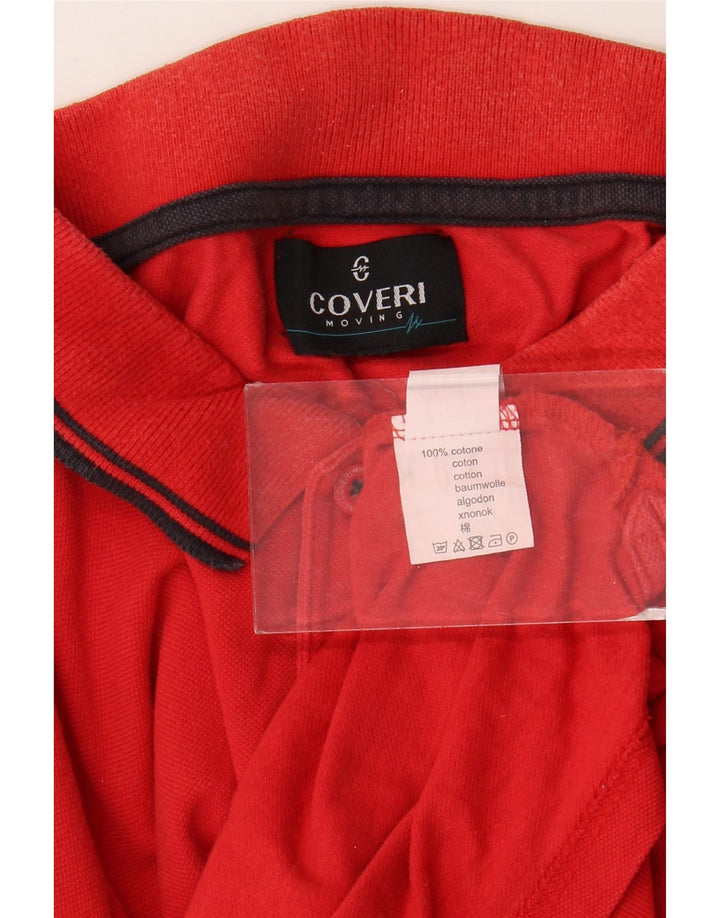 Camisa polo masculina Coveri médio algodão vermelho