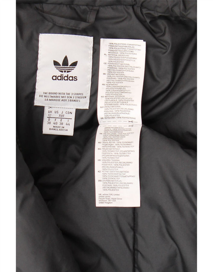 Jaqueta Acolchoada com Capuz Feminino ADIDAS UK 12 Médio Poliéster Preto