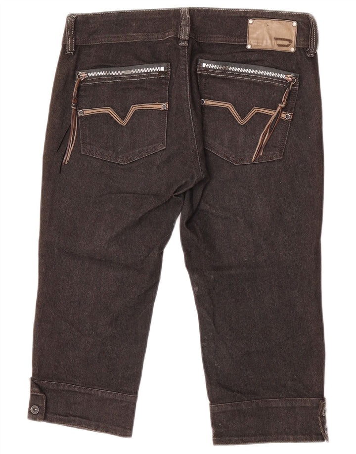 Bermuda jeans feminina diesel W30 algodão marrom médio