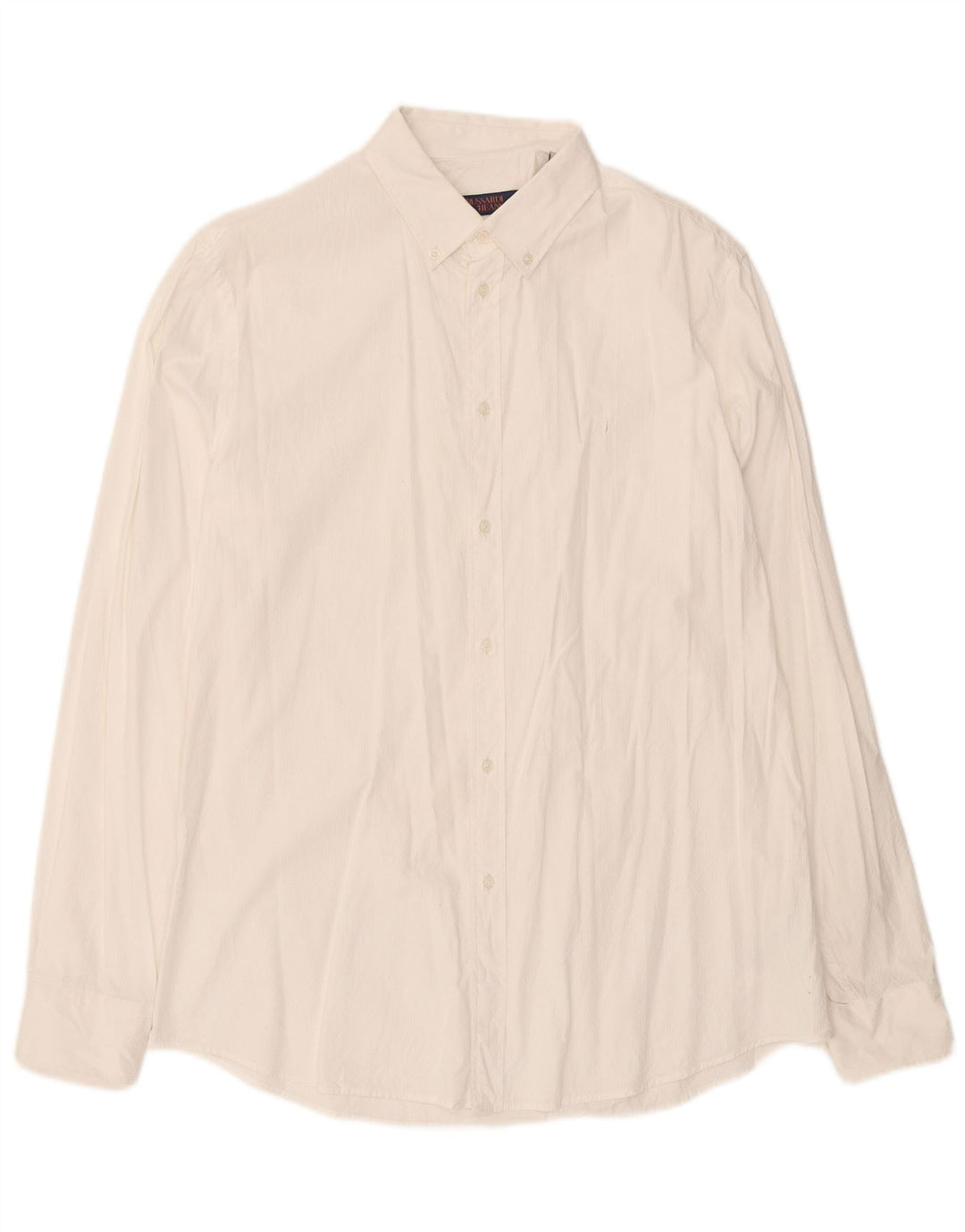 Camisa masculina Trussardi Regular Fit tamanho 43 grande algodão branco