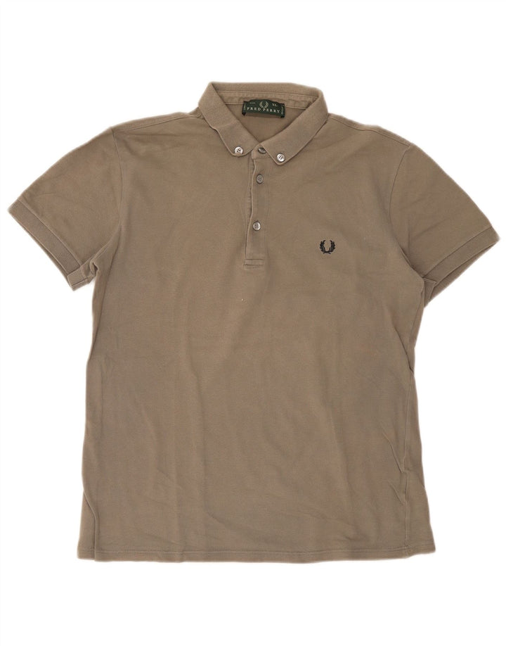 Camisa polo masculina Fred Perry XL cinza algodão