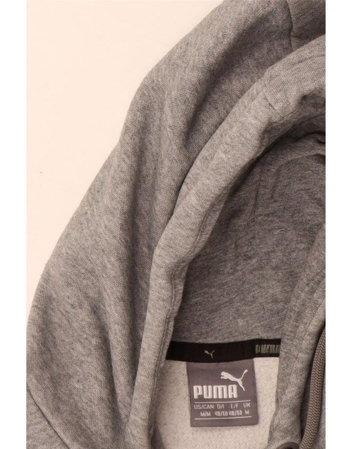 PUMA Mens Graphic Hoodie Jumper Médio Algodão Cinza