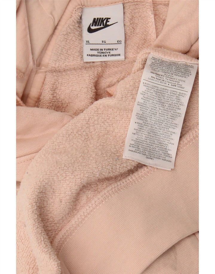 NIKE Mens Hoodie Jumper XL Rosa Algodão
