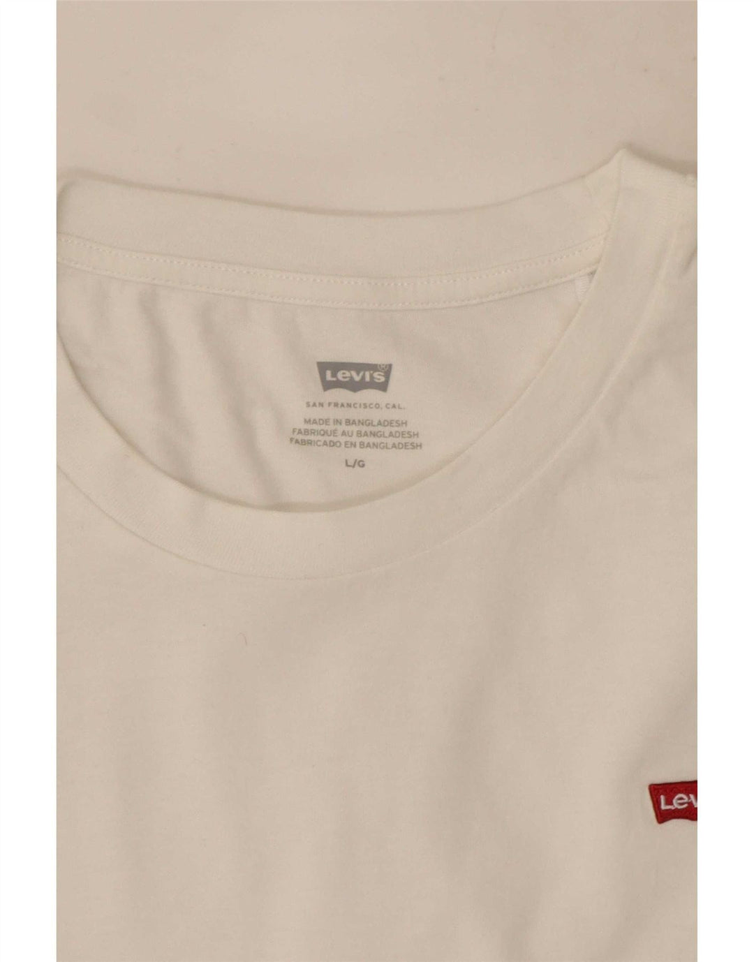 Camiseta feminina Levi's UK 14 grande branca