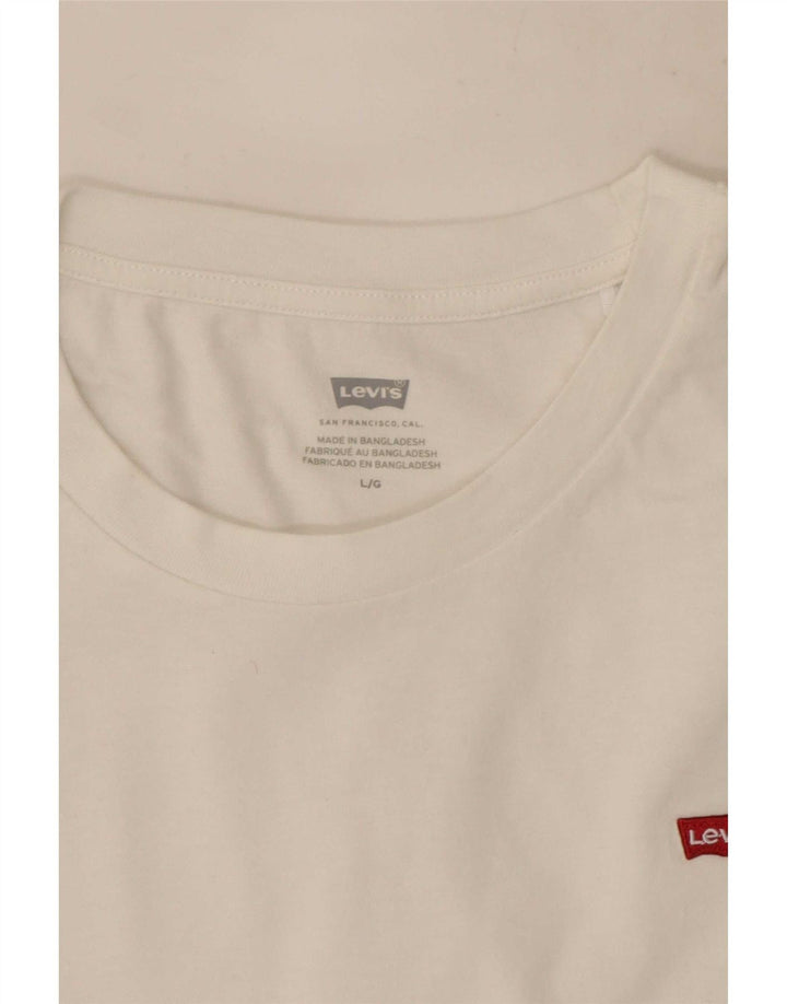 Camiseta feminina Levi's UK 14 grande branca