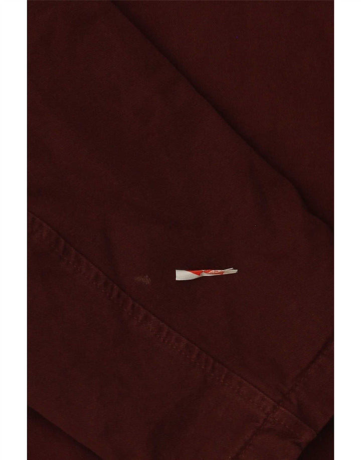 Zara Mens Bomber Jacket UK 40 Grande Algodão Borgonha