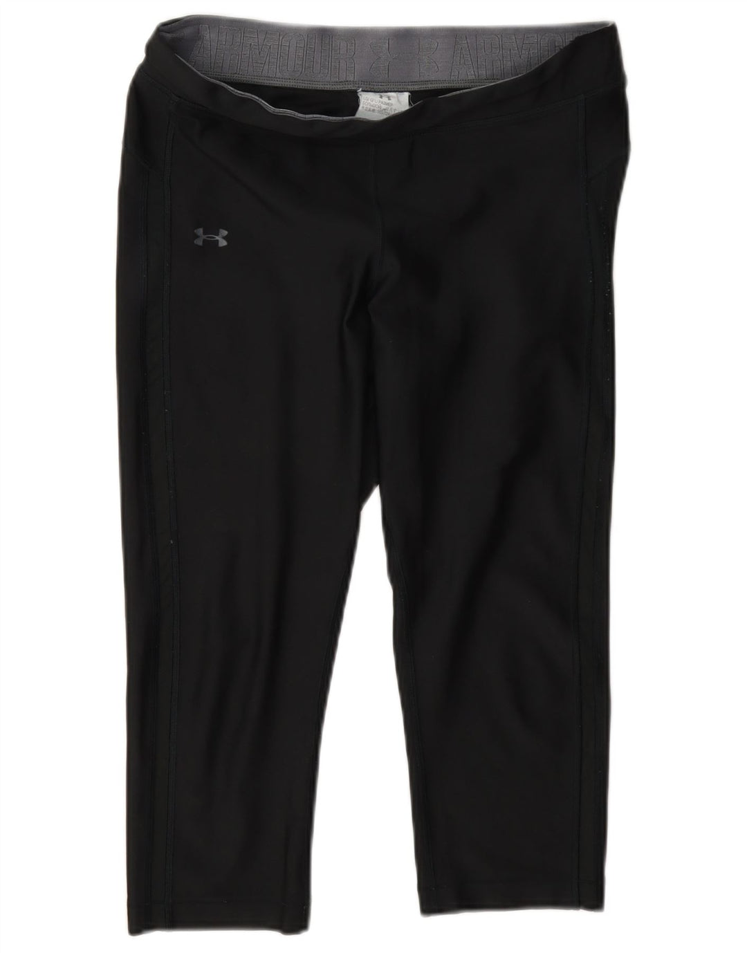 Under Armour Womens Capri Leggings UK 16 Grande Poliéster Preto
