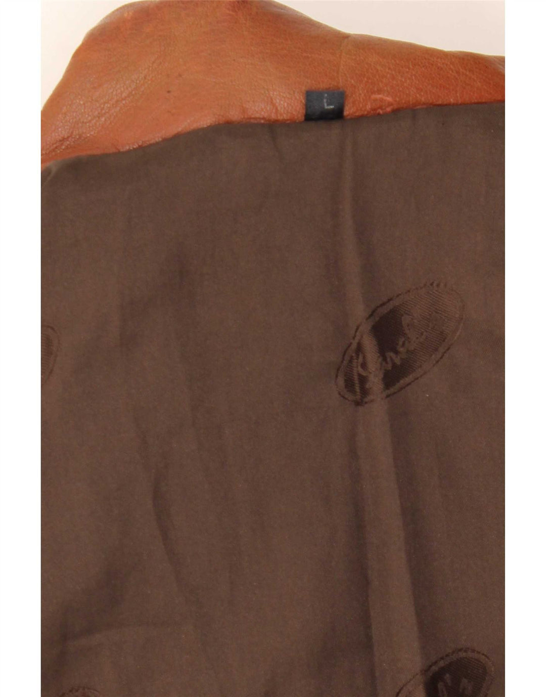 Jaqueta de couro masculina vintage UK 40 grande marrom