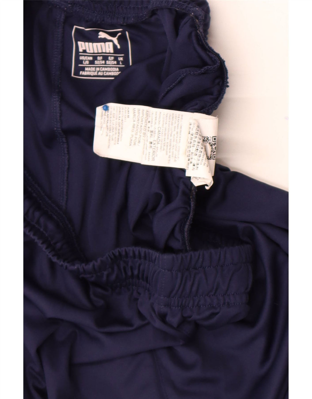 Shorts esportivos masculinos Puma grandes poliéster azul marinho