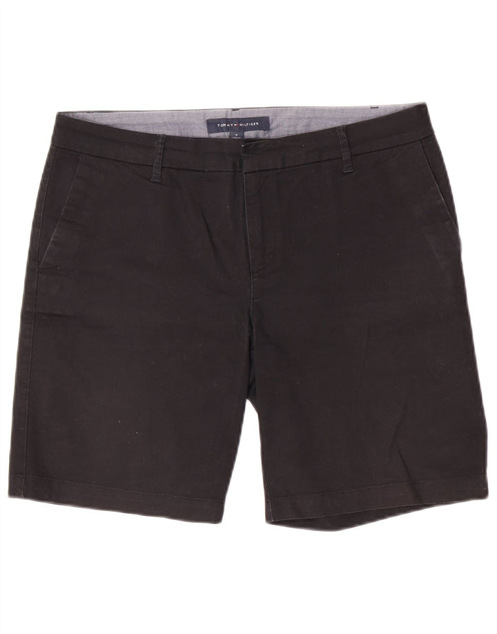 Shorts Chino feminino Tommy Hilfiger US 8 médio W32 algodão preto
