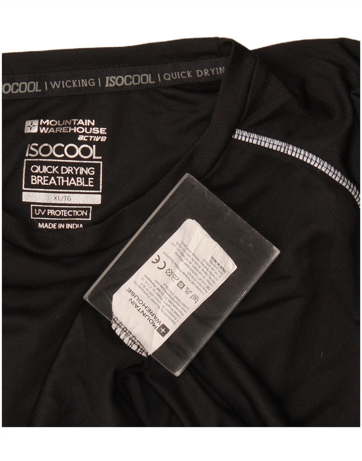 Camiseta masculina IsoCool Mountain Warehouse Top XL poliéster preto