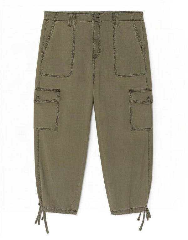 Calça jogger feminina Marks & Spencer Cargo Capri Reino Unido 20 2XL W40 L23 verde