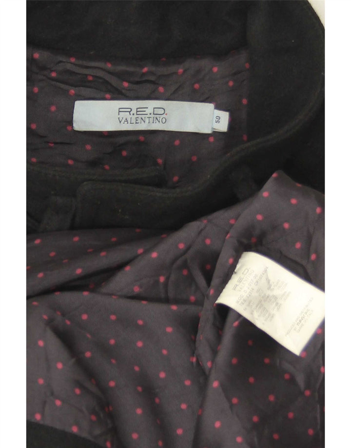 Red by Valentino Mens Duffle Coat IT 50 Lã Preta Grande