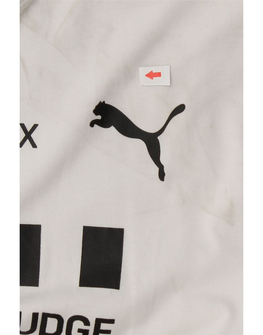 Puma Mens Graphic T-Shirt Top Médio Algodão Branco
