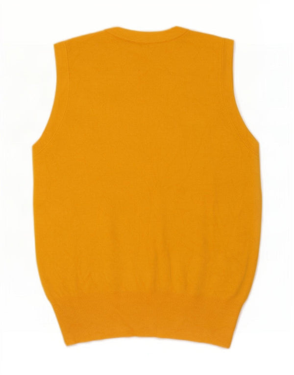 Zara Womens Vest Tank Top UK 12 Médio Amarelo Viscose