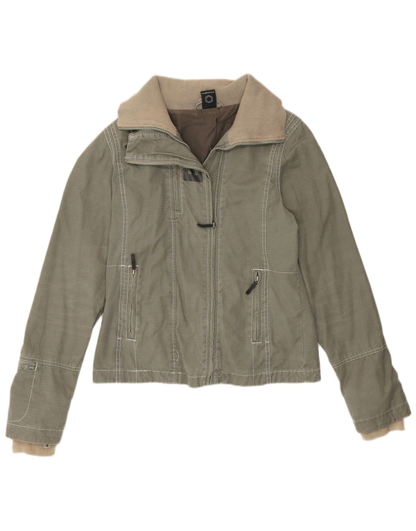 Jaqueta utilitária feminina Bench UK 14 algodão cáqui médio