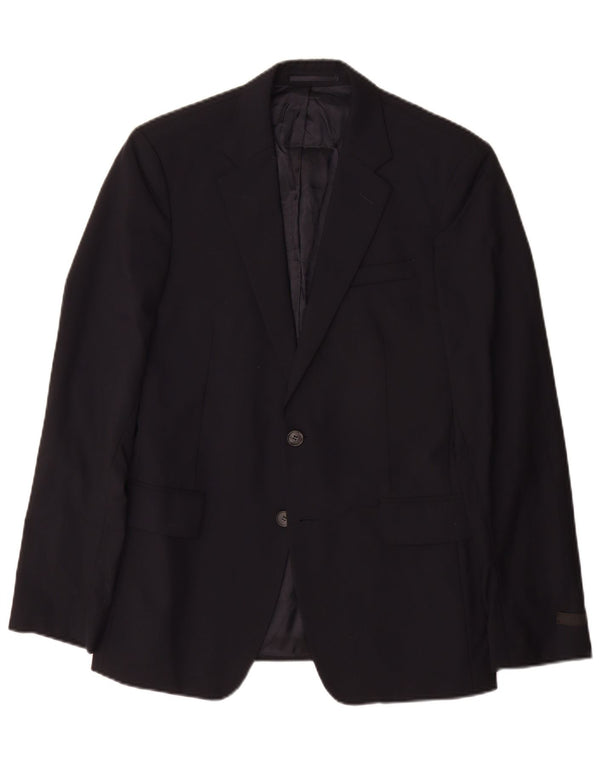 Jaqueta Blazer Masculina Prada com 2 Botões IT 48 Lã Azul Marinho Médio
