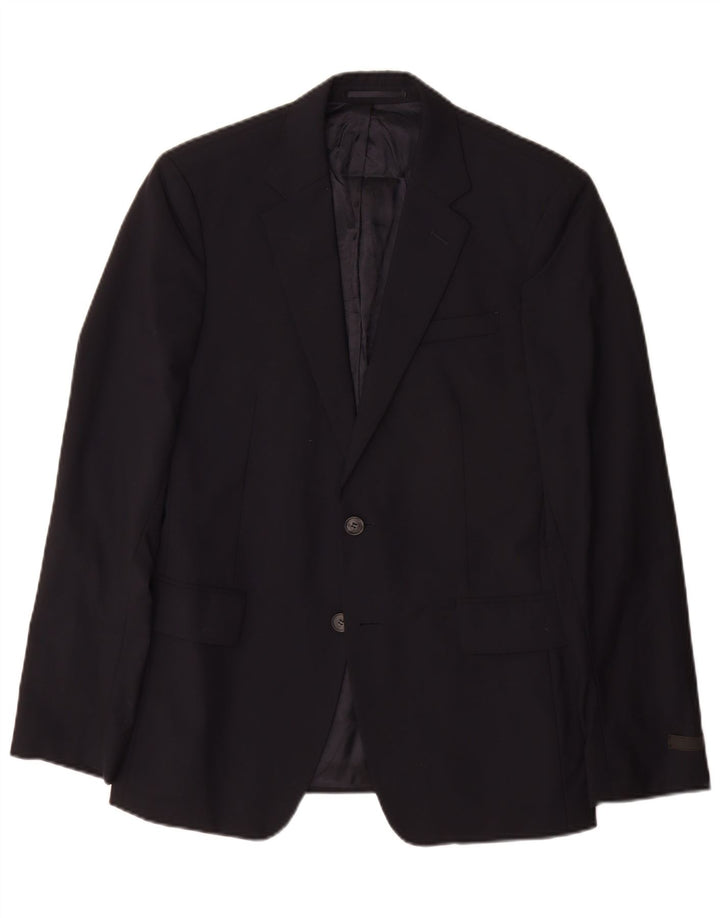 Jaqueta Blazer Masculina Prada com 2 Botões IT 48 Lã Azul Marinho Médio