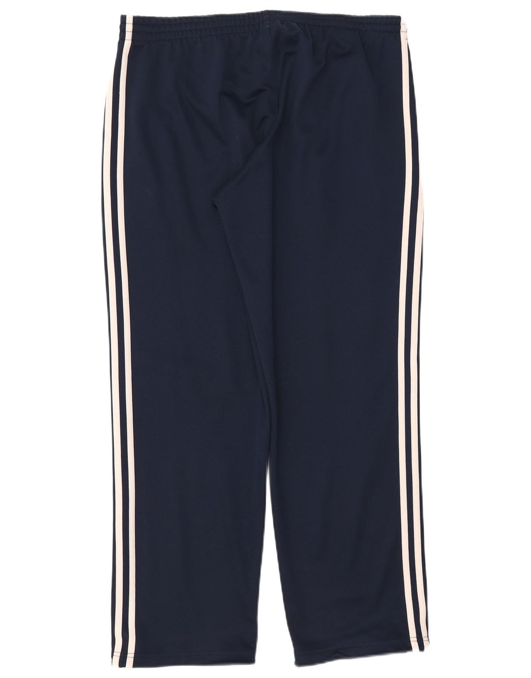 Calça de treino masculina Adidas UK 44/46 grande poliéster azul marinho