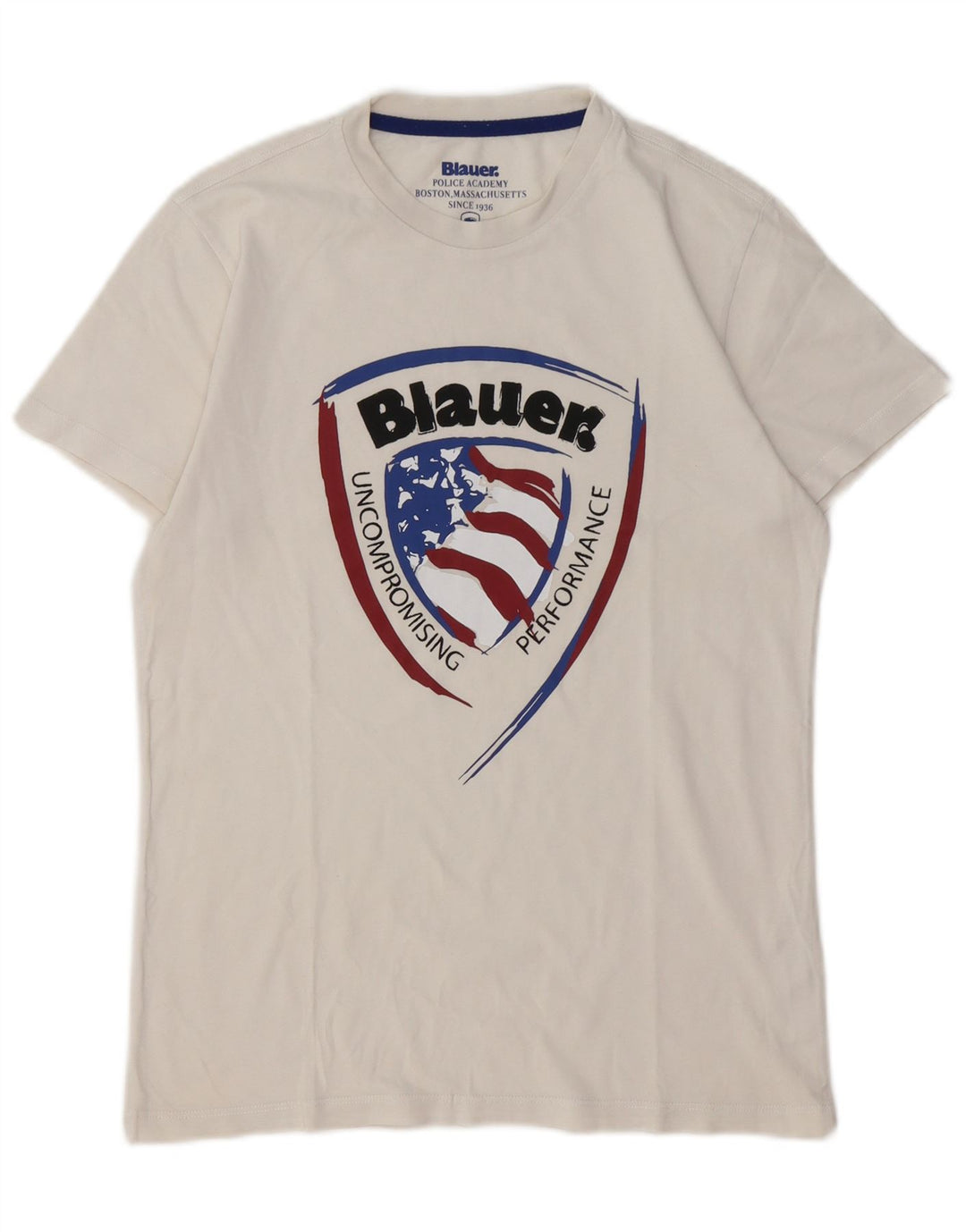 Camiseta gráfica BLAUER Boys 13-14 anos algodão branco