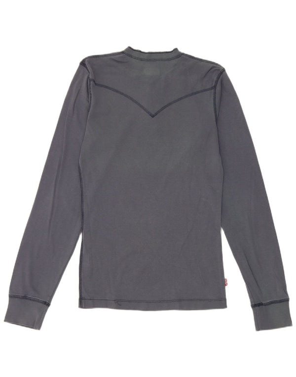 Top masculino Levi's manga comprida médio algodão azul marinho