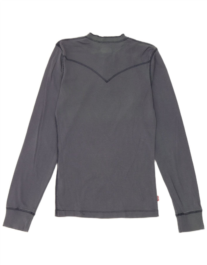 Top masculino Levi's manga comprida médio algodão azul marinho