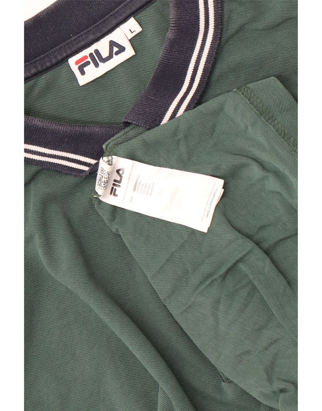 Camisa polo masculina Fila grande algodão colorblock verde