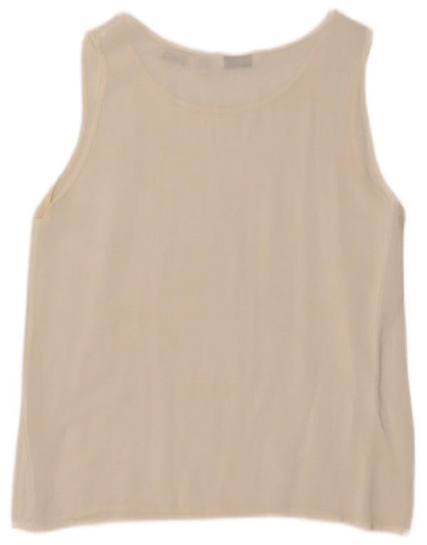 Blusa feminina sem mangas Saint George UK 12 médio off white