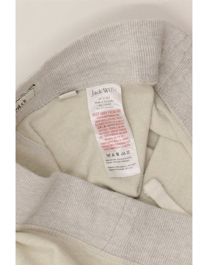 Leggings gráficas femininas Jack Wills Reino Unido 12 algodão cinza médio