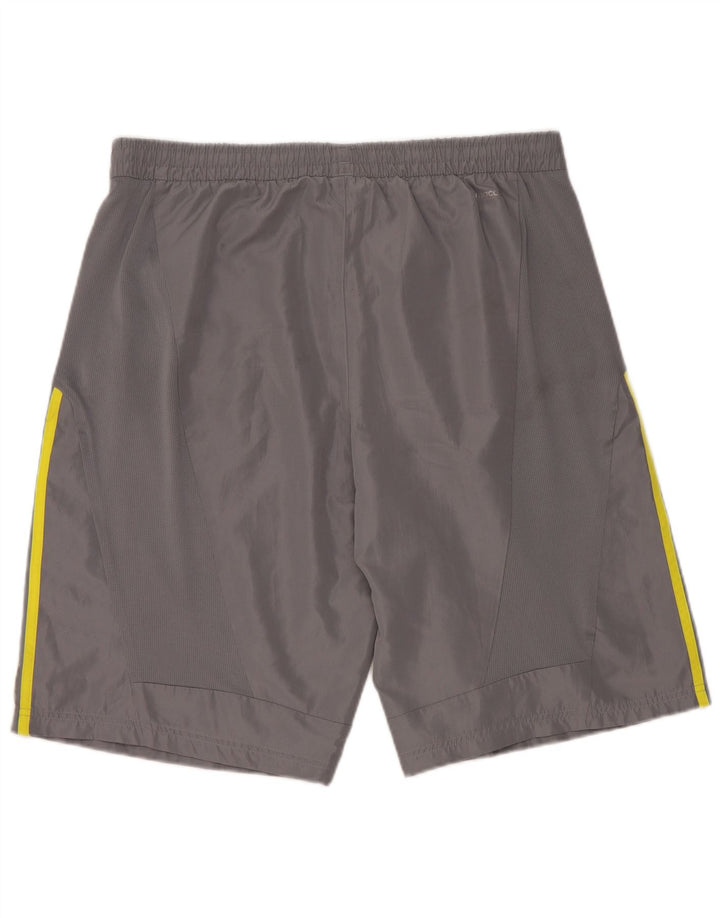 Shorts esportivos masculinos Adidas grande poliéster cinza