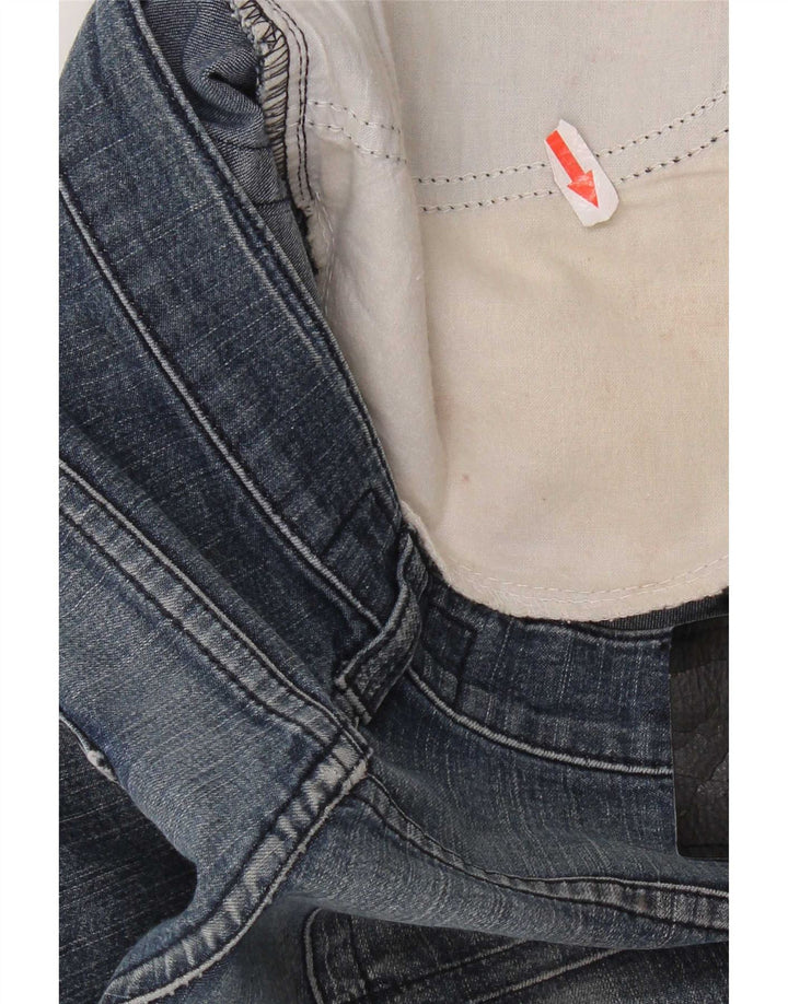 Trussardi Mens Straight Jeans W34 L30 Azul Algodão