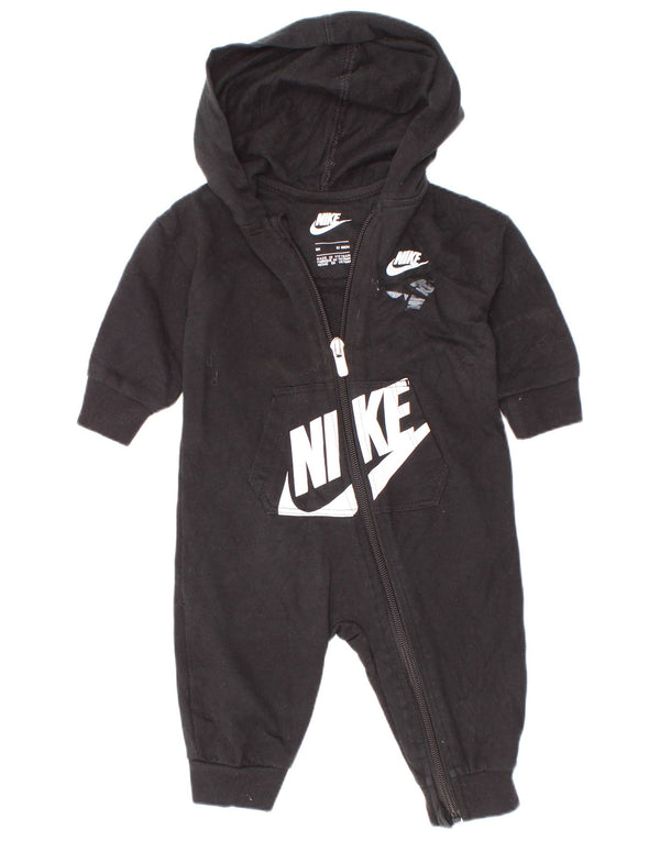 Macacão Nike Baby Boys com capuz gráfico 3-6 meses algodão preto
