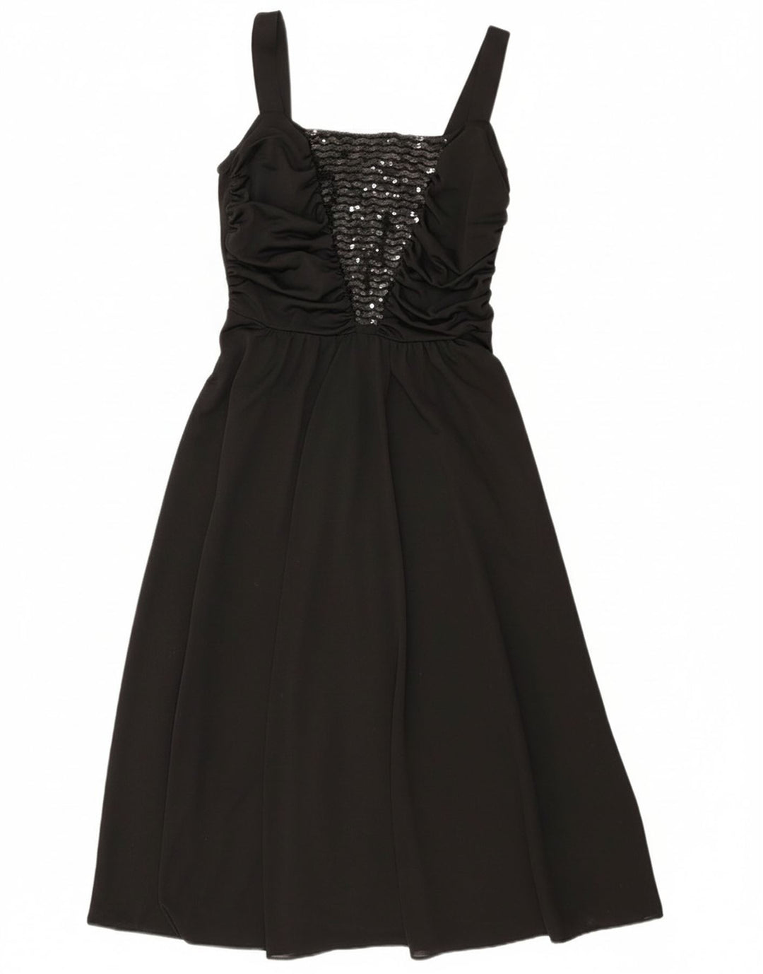 Vestido maxi feminino Hermann Lange sem mangas coquetel UE 40 médio preto