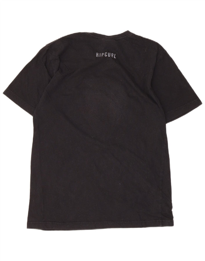 Rip Curl Camiseta masculina gráfica Top médio preto poliéster