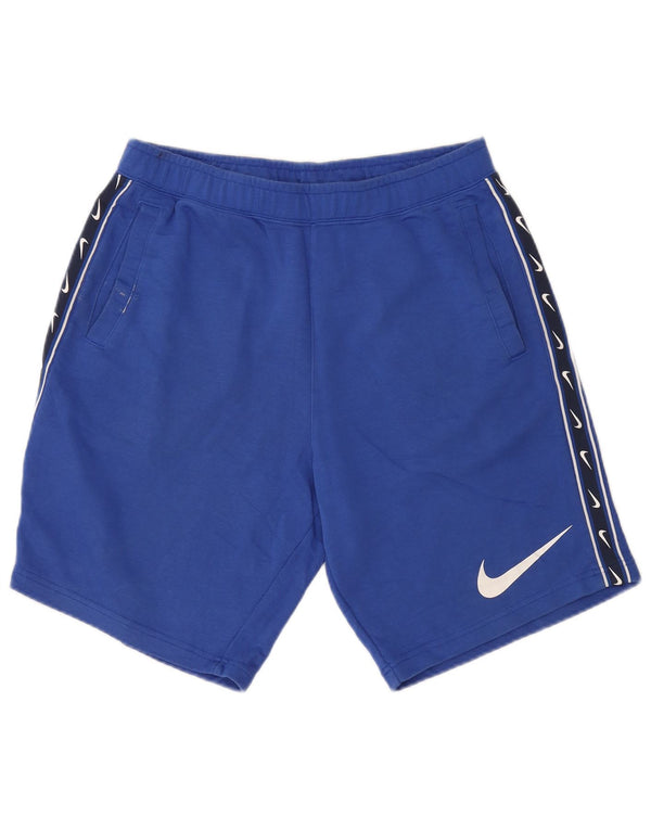 Shorts esportivos gráficos masculinos Nike grande algodão colorblock azul