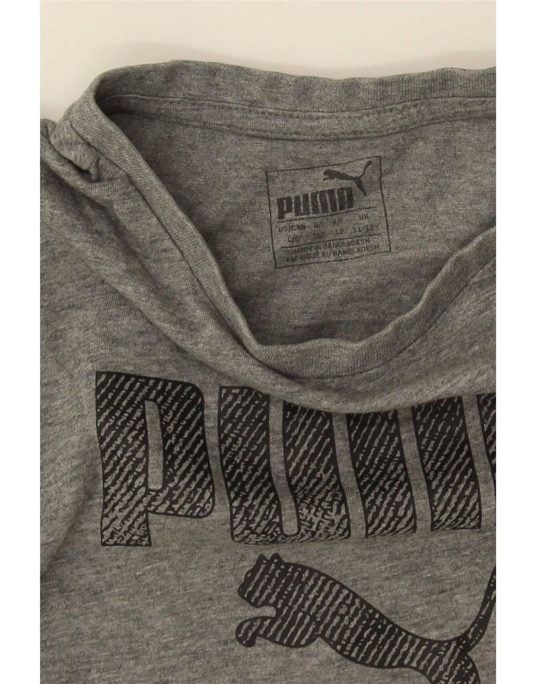 Top Puma Menino Graphic T-Shirt 11-12 Anos Cinzento