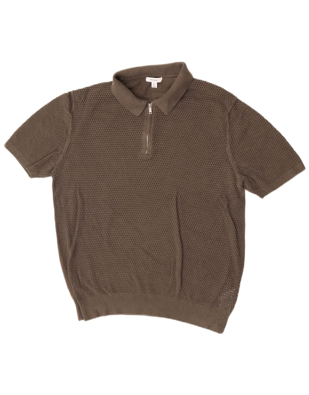 Camisa polo masculina Reiss XL algodão marrom