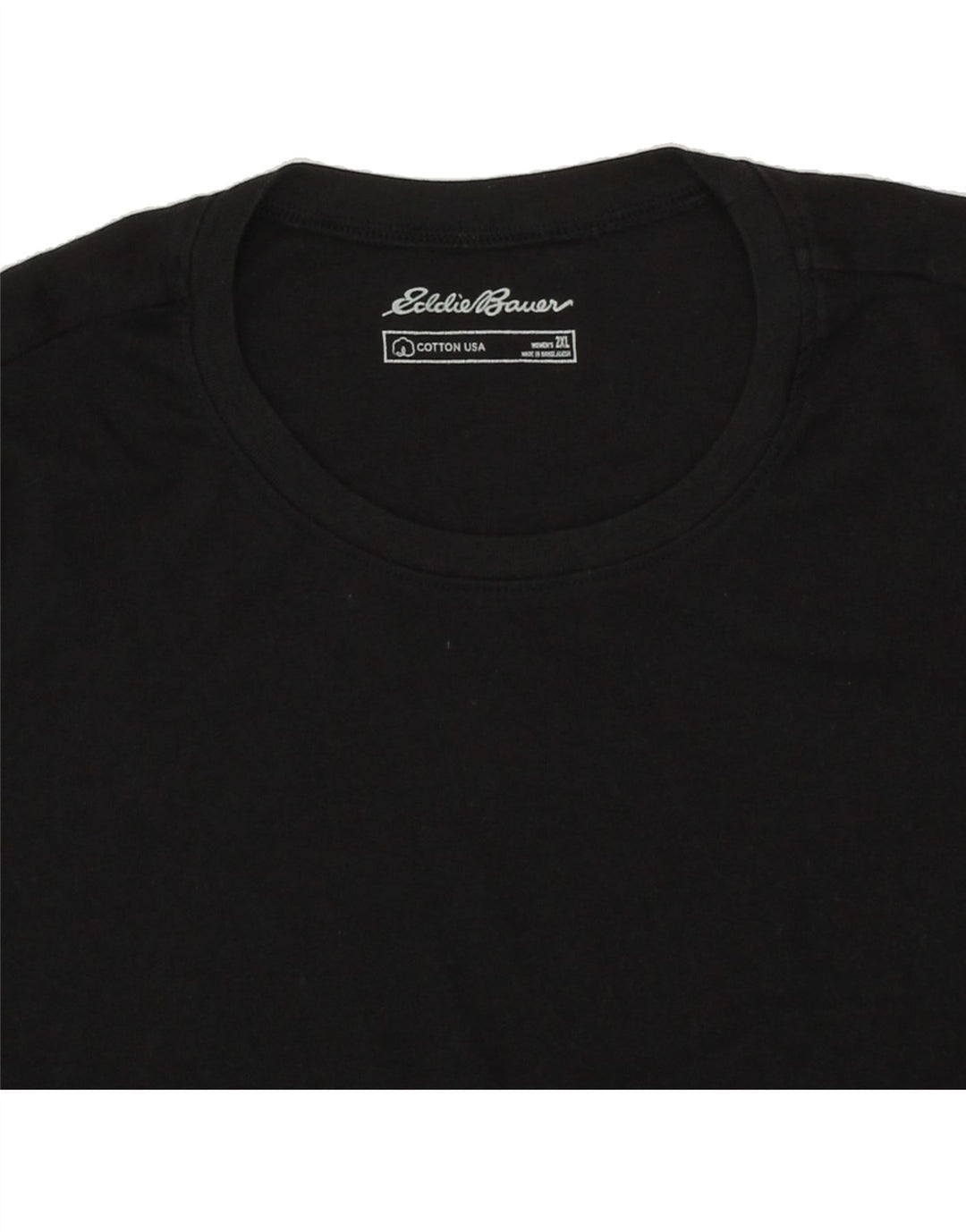 EDDIE BAUER Womens T-Shirt Top UK 20 2XL Black Cotton Vintage Eddie Bauer and Second-Hand Eddie Bauer from Messina Hembry 