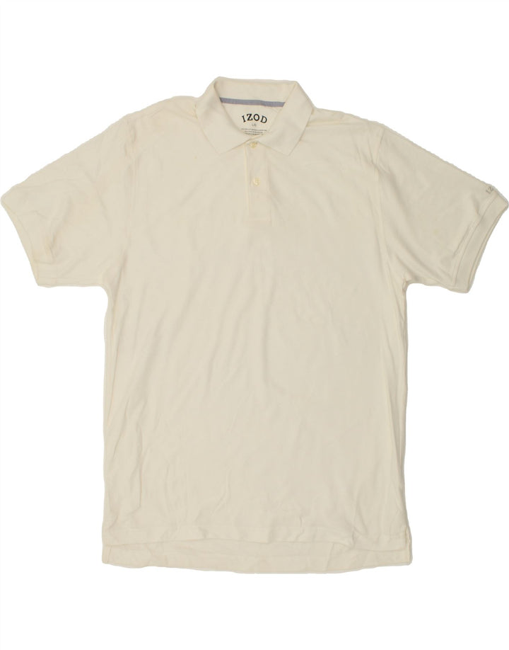 IZOD Mens Polo Shirt Large White Cotton Vintage Izod and Second-Hand Izod from Messina Hembry 
